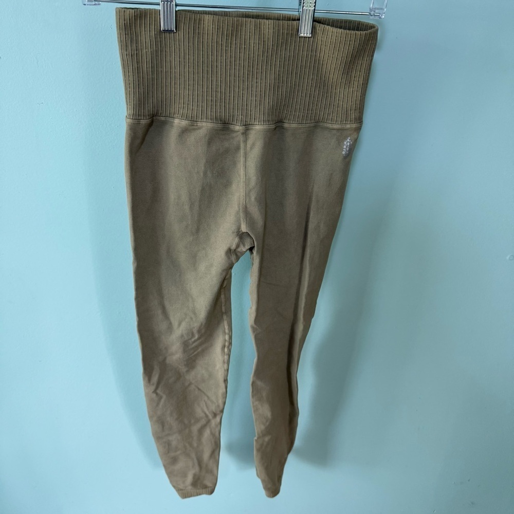 FP Movement By Free People Womens Olive High Wasted Legginge Size M/L